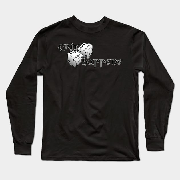 Crit Happens Long Sleeve T-Shirt by StarkContrastDesigns